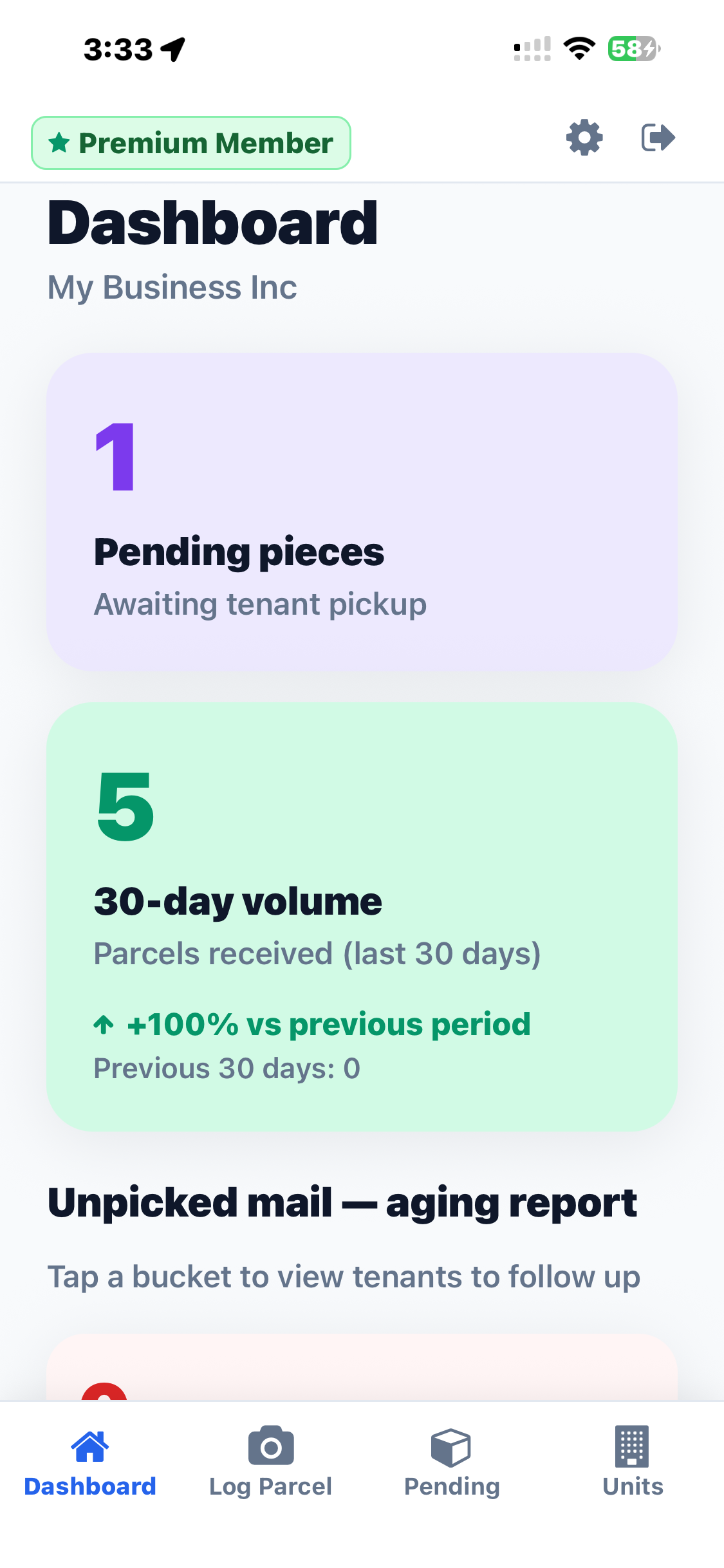 Trackkr dashboard synced across devices